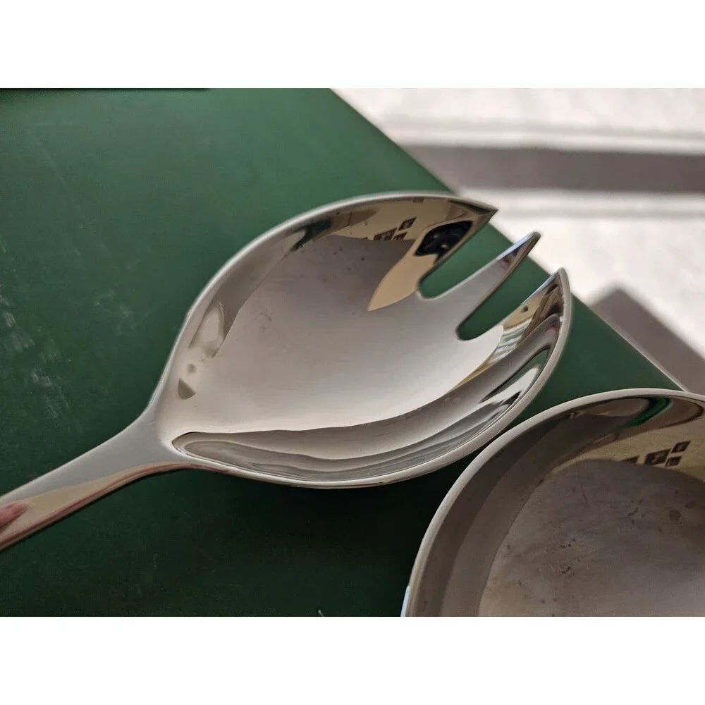 Vera Wang Wedgwood Salad Servers Spoon Spork 12.5 Inches Long